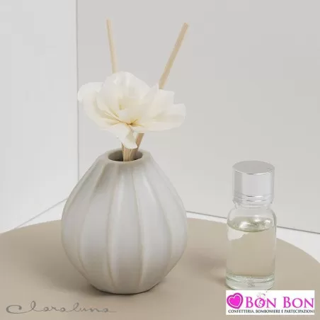 Bomboniera matrimonio claraluna 2021 profumatore vaso bianco 21086 Claraluna - 1