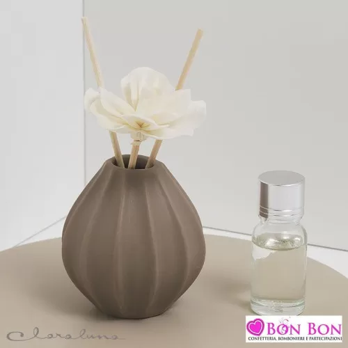 Bomboniera matrimonio claraluna 2021 profumatore vaso tortora 21087 Claraluna - 1
