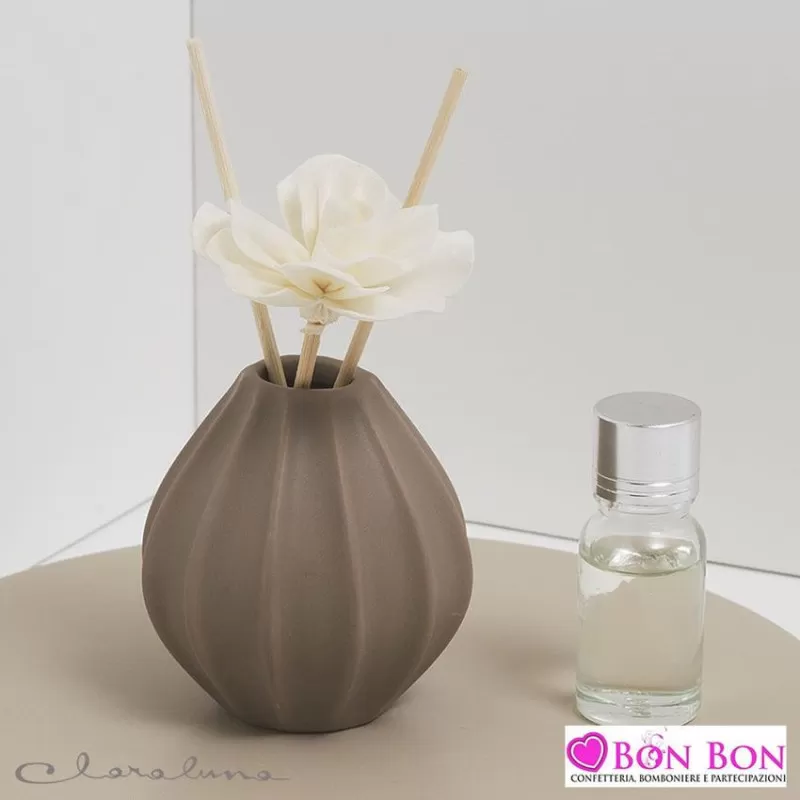 Bomboniera matrimonio claraluna 2021 profumatore vaso tortora 21087 Claraluna - 1