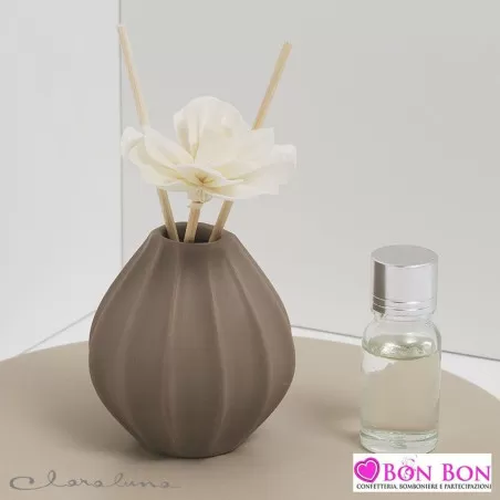 Bomboniera matrimonio claraluna 2021 profumatore vaso tortora 21087 Claraluna - 1