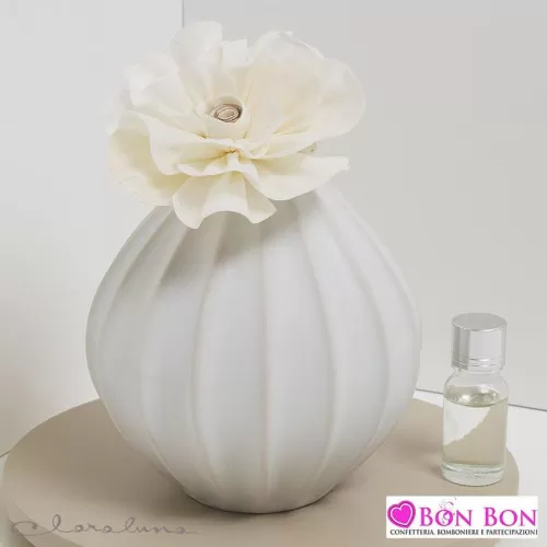 Bomboniera matrimonio claraluna 2021 vaso profumatore grande bianco 21088 Claraluna - 1