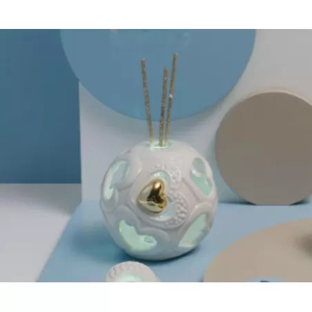 Bomboniera matrimonio claraluna 2021 profumatore sfera grande con cuori traforati 21122 Claraluna - 2