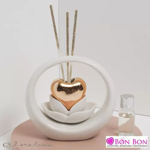 Bomboniera matrimonio claraluna 2021 profumatore cuore rame circolare 21154 Claraluna - 1