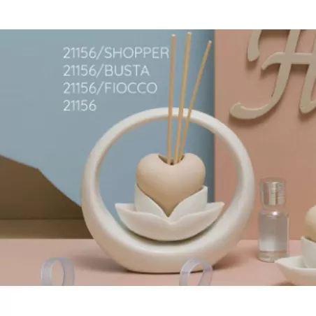 Bomboniera matrimonio claraluna 2021 profumatore cuore sabbia circolare 21156 Claraluna - 2