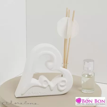 Bomboniera matrimonio claraluna 2021 diffusore cuore love 21365 Claraluna - 1