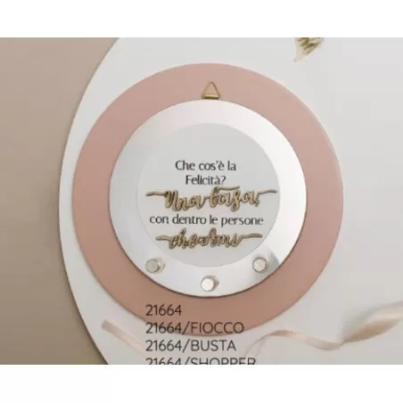 Bomboniera matrimonio claraluna 2021 quadro appendichiavi tondo specchio 21664 Claraluna - 2