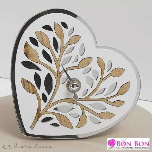 Bomboniera matrimonio claraluna 2021 orologio cuore albero 21673 Claraluna - 1