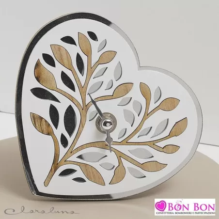Bomboniera matrimonio claraluna 2021 orologio cuore albero 21673 Claraluna - 1