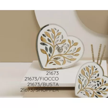 Bomboniera matrimonio claraluna 2021 orologio cuore albero 21673 Claraluna - 2