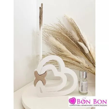 Bomboniera matrimonio claraluna profumatore cuore con kit Claraluna - 1