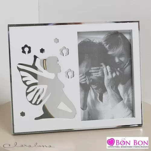 Bomboniera prima comunione portafoto fatina specchiato Claraluna - 1