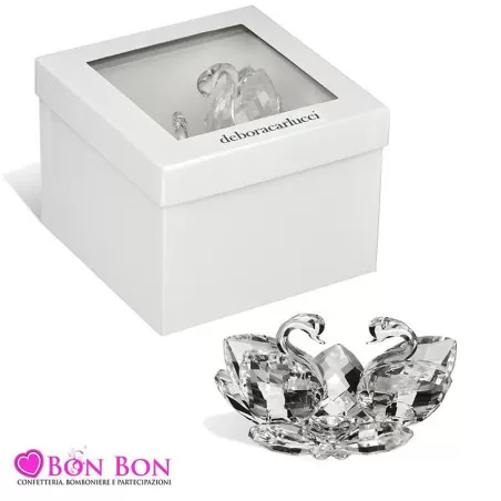 Bomboniera matrimonio debora carlucci 2021 coppia cigni piccoli Debora Carlucci - 1