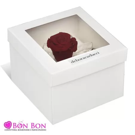 Bomboniera matrimonio debora carlucci 2021 loto piccolo con rosa stabilizzata rosa Debora Carlucci - 2