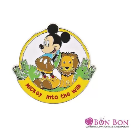 Bomboniera prima comunione disney magnete metallo mickey con leone Disney - 2