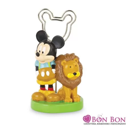 Bomboniera prima comunione disney mickey con zaino portafoto con clip Disney - 1