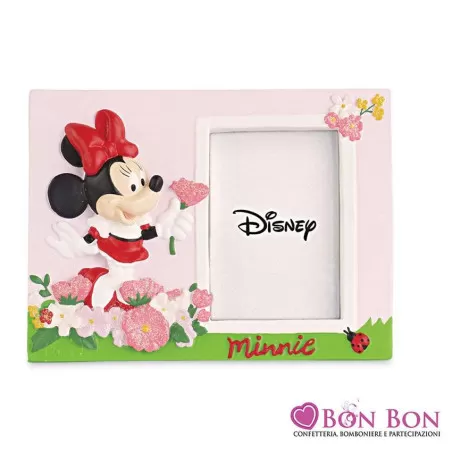 Bomboniera prima comunione disney minnie portafoto con fiori Disney - 1