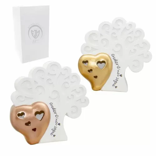 Bomboniera matrimonio led albero della vita con cuore altezza 22 cm ETM - 1