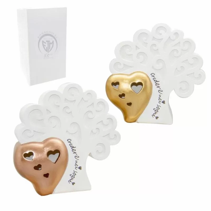 Bomboniera matrimonio led albero della vita con cuore altezza 22 cm ETM - 1