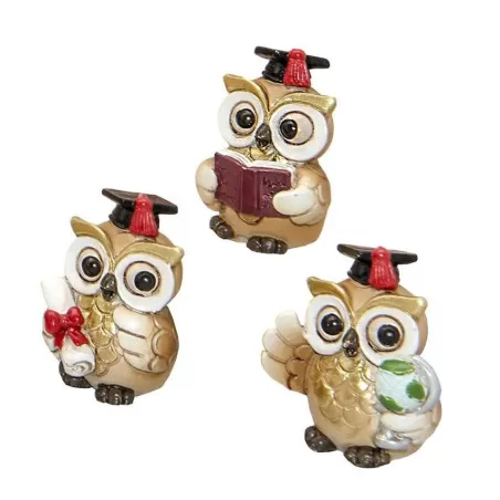 Bomboniera laurea e diploma gufo piccolo oro ETM - 1