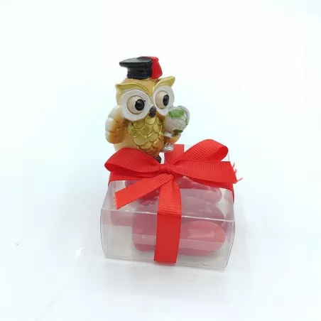 Bomboniera laurea e diploma gufo piccolo oro ETM - 2