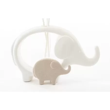 Bomboniera nascita e battesimo profumatore elefanti in porcellana Le stelle - 2