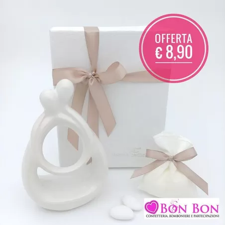 Bomboniera matrimonio in offerta coppia di sposi in porcellana - 1
