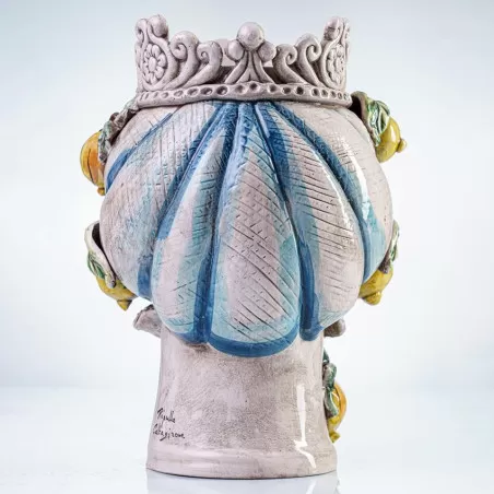 Testa di moro decorata maschio e femmina con melograni - 3