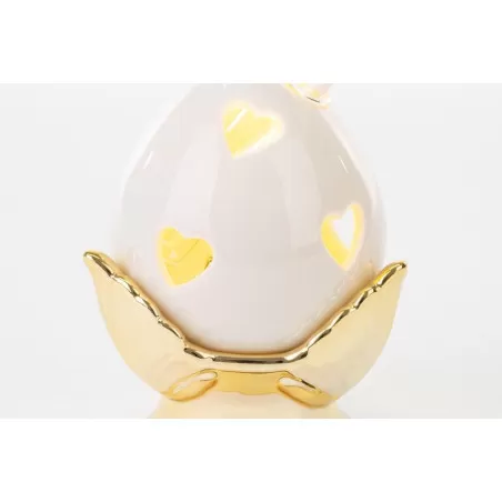 Bomboniera matrimonio profumatore pomo bianco con base dorata Le stelle - 3