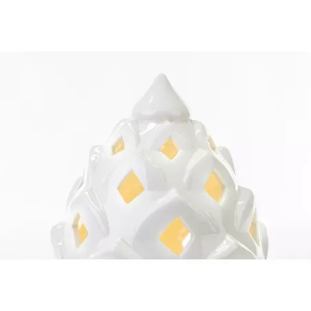 Bomboniera matrimonio pigna led bianca con base dorata altezza 32 cm Le stelle - 14