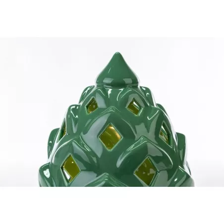 Bomboniera matrimonio pigna led verde con base dorata altezza 32 cm Le stelle - 3