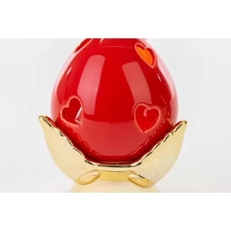 Bomboniera matrimonio profumatore pomo rosso con base dorata Le stelle - 2