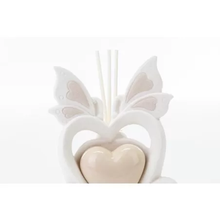 Bomboniera matrimonio profumatore led farfalla porcellana Le stelle - 2