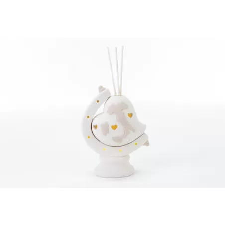 Bomboniera matrimonio profumatore cuore led porcellana Le stelle - 3