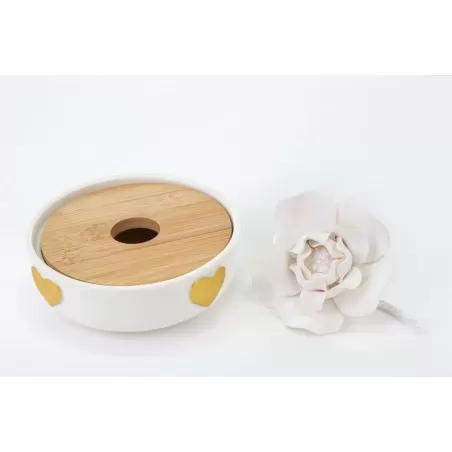 Bomboniera matrimonio scatola cuori oro in porcellana h.12,5 Le stelle - 2