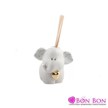 Bomboniera nascita e battesimo profumatore elefantino bimbo Royal Gifts - 1