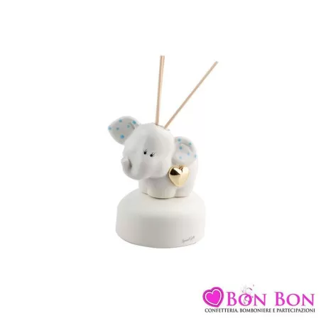Bomboniera nascita e battesimo profumatore carillon elefantino bimbo Royal Gifts - 1