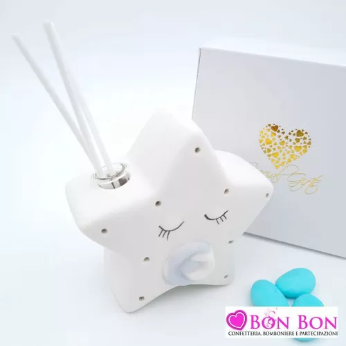 Bomboniera nascita e battesimo profumatore stella Royal Gifts - 1