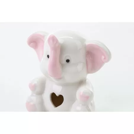 Bomboniera nascita e battesimo elefantino porcellana rosa Le stelle - 2