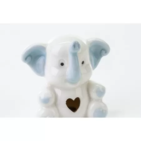 Bomboniera nascita e battesimo elefantino porcellana celeste Le stelle - 2