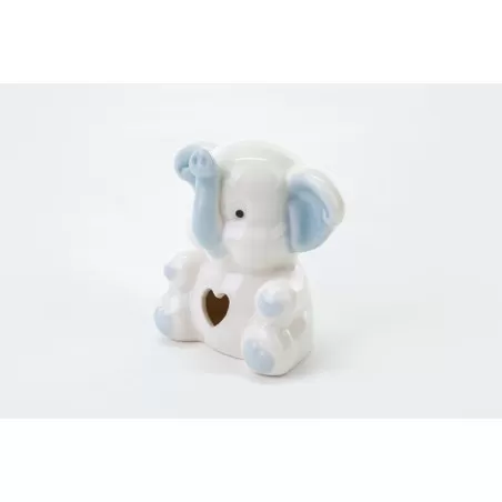 Bomboniera nascita e battesimo elefantino porcellana celeste Le stelle - 3