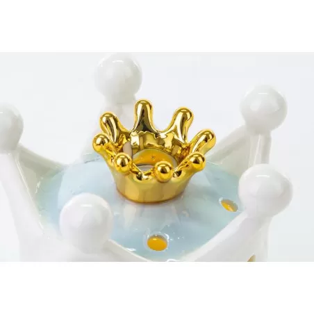 Bomboniera nascita e battesimo corona porcellana celeste Le stelle - 2