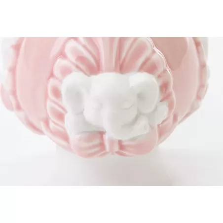 Bomboniera nascita e battesimo pomo rosa con elefante in porcellana Le stelle - 2