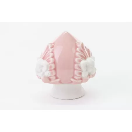 Bomboniera nascita e battesimo pomo rosa con elefante in porcellana Le stelle - 3