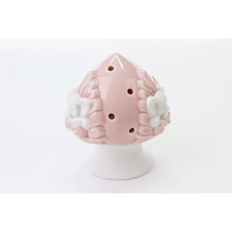 Bomboniera nascita e battesimo pomo led con elefante in porcellana rosa Le stelle - 3