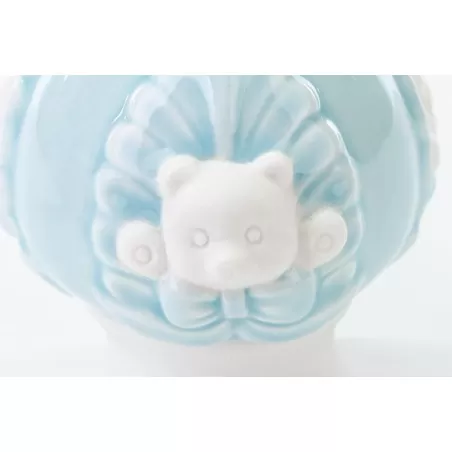 Bomboniera nascita e battesimo pomo con orsetto in porcellana Le stelle - 2