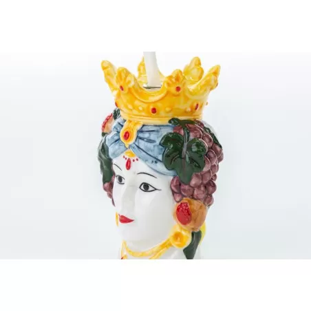 Bomboniera matrimonio profumatore testa di moro donna in porcellana Le stelle - 2