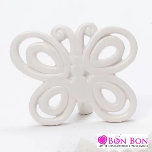 Bomboniera matrimonio farfalla bianca grande AD - 1