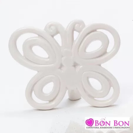 Bomboniera matrimonio farfalla bianca grande AD - 1