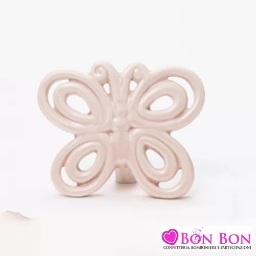 Bomboniera matrimonio farfalla rosa grande AD - 1