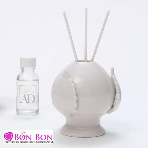 Bomboniera matrimonio profumatore pomo bianco AD - 1